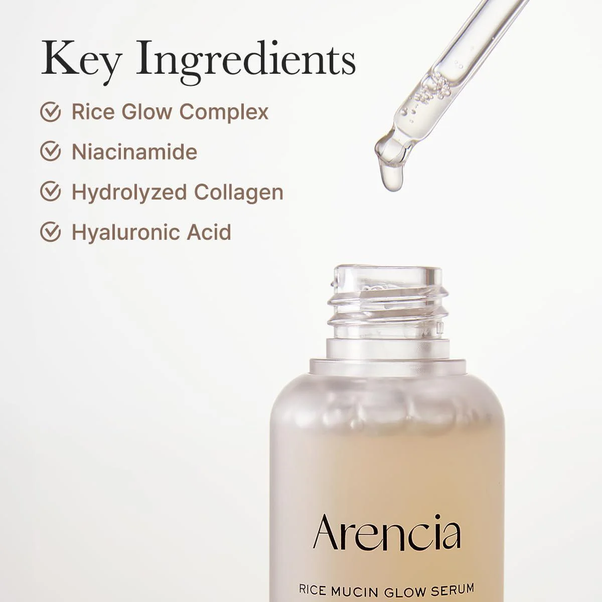 ARENCIA Rice Mucin Glow Serum 30ML - Image 3